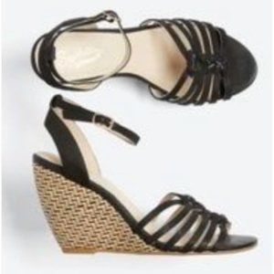 Seychelles Heritage Chevron Open Toe Leather Wedges Size 8